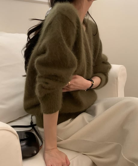 〈come here〉angora v neck knit / 5color