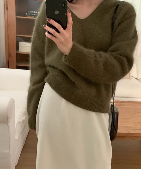 〈come here〉angora v neck knit / 5color