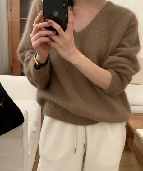 〈come here〉angora v neck knit / 5color