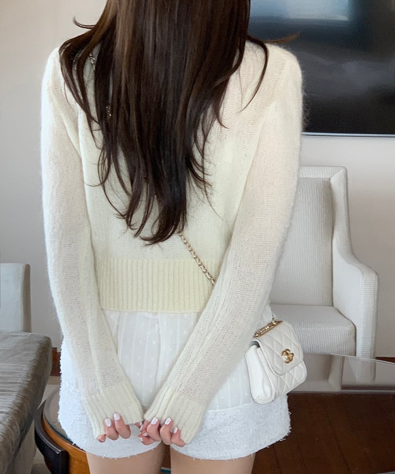 韓国　美品　Miel Liv Cardigan カーディガン　ボレロ　ミエル 韓国 美品 Miel Liv Cardigan カーディガン ボレロ ミエル | Mercari