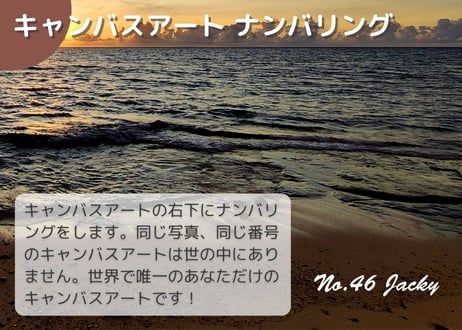 【一点のみ限定生産 No.46 キャンバスアート】絶景朝日！シーマンズビーチ