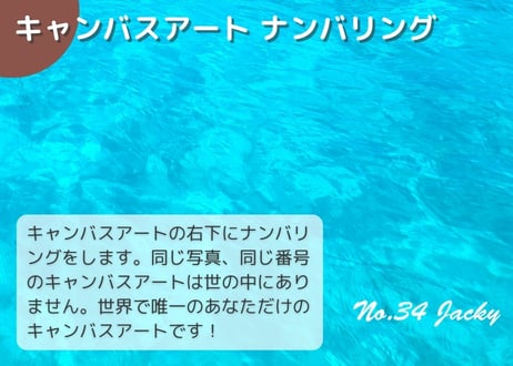 【一点のみ限定生産 No.34 キャンバスアート】極上！ヨロンブルー
