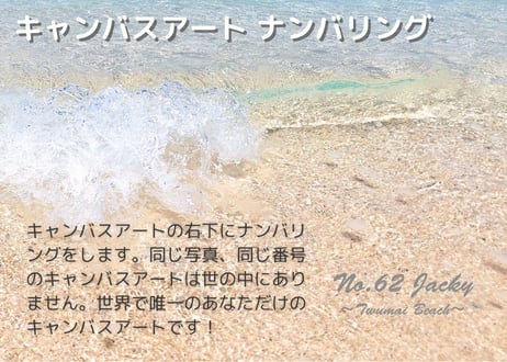 【一点のみ限定生産 No.62 キャンバスアート】映画めがねのロケ地！トゥマイビーチ(寺崎海岸)