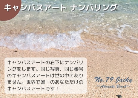 【一点のみ限定生産 No.79 キャンバスアート】有名ビーチ！赤崎海岸