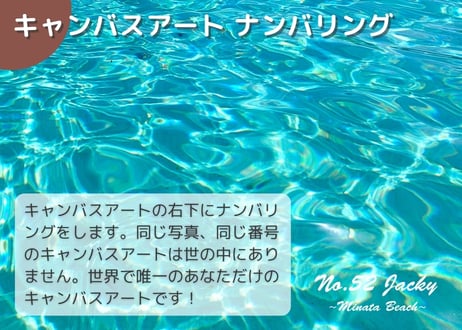 【一点のみ限定生産 No.52 キャンバスアート】至極のビーチ！皆田海岸