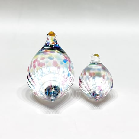 Glass Bird No31親子　台座付き