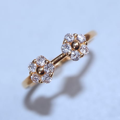 プラム　ダイアモンド リング　K18