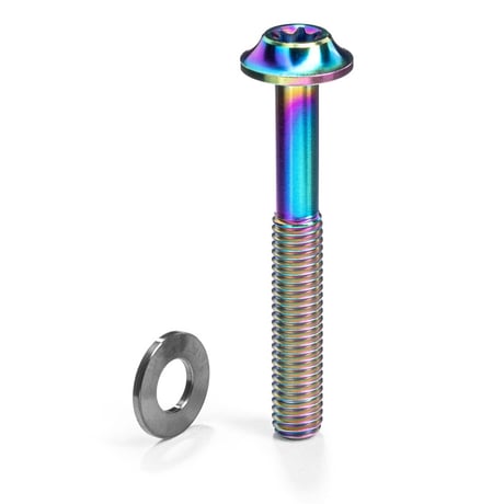 Titanium フラットマウント キャリパーボルト（超低摩擦ワッシャー付き）32mm