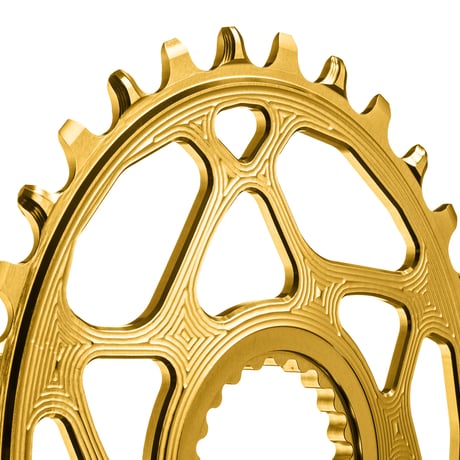 OVAL ダイレクトマウント チェーンリング （Shimano XTR / XT / SLX / Deore 12速対応）ゴールド
