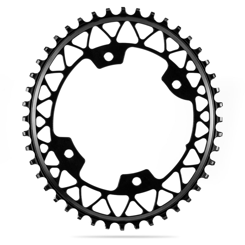 Absolute BLACK Gravel Oval 楕円チェーンリング OVAL GRAVEL 1X 110BCD 4 holes, Shimano 9