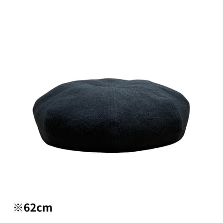 Solid Linen Canvas Beret / Gray Khaki