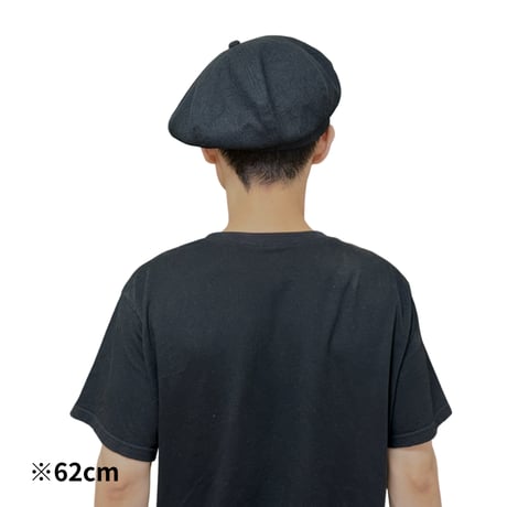 Solid Linen Canvas Casquette / Black