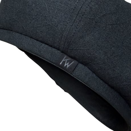 Solid Linen Canvas Beret / Dark Navy