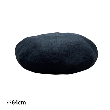 Solid Linen Canvas Beret / Gray Khaki