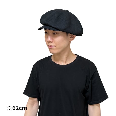 Solid Linen Canvas Casquette / Black
