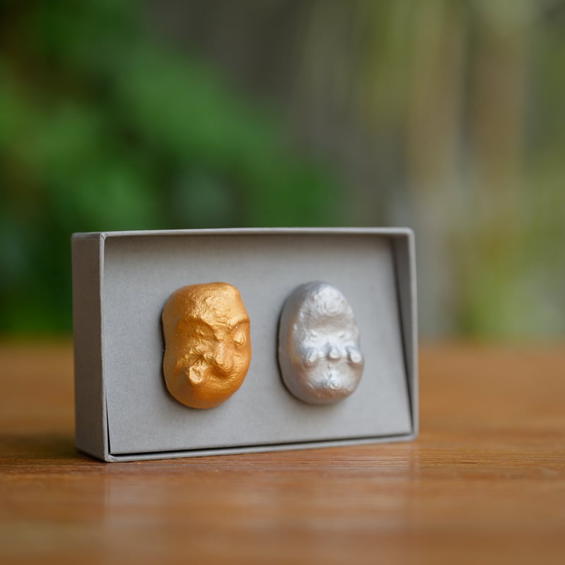 ひょっとこ と おかめ 日輪と月輪 | 郡山KARAPPO