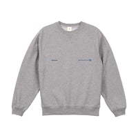 10.0 oz Raglan sleeves crew neck logo embroidery sweater (Gray)