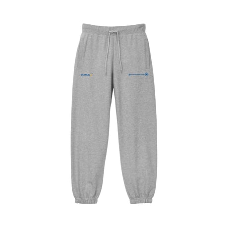 10.0 oz logo embroidery Sweat pants (Gray)