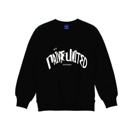 10.0 oz Naïve united big silhouette sweater (Black)