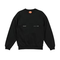 10.0 oz Raglan sleeves crew neck logo embroidery sweater (Black)
