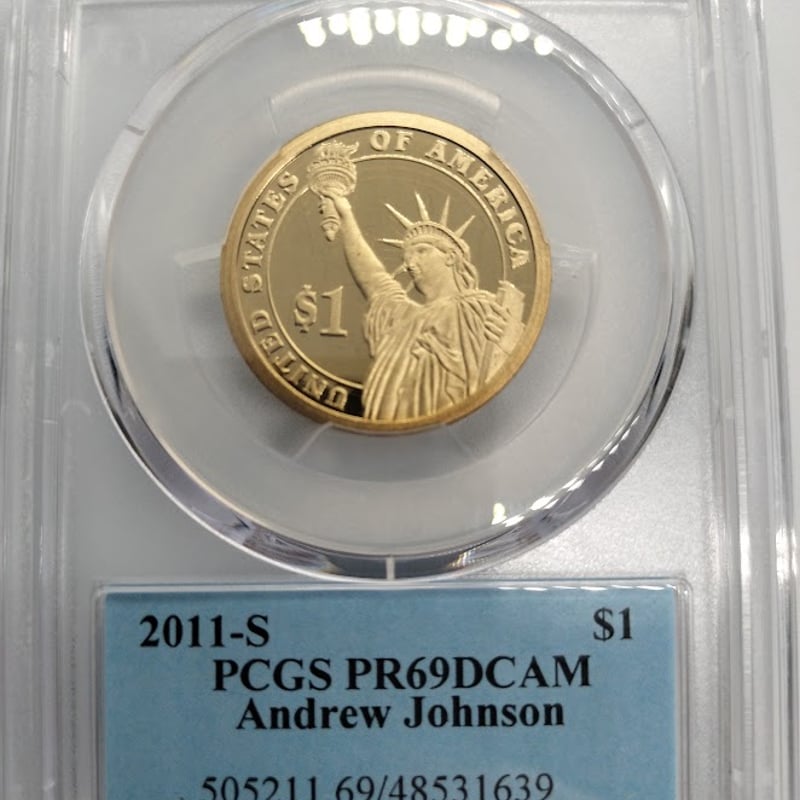 PCGS PR69DCAM 2011 アンドリュー・ジョンソン大統領1ドル PCGS PR69DCAM 2011 アンドリュー・ジョンソン大統領 大統領1