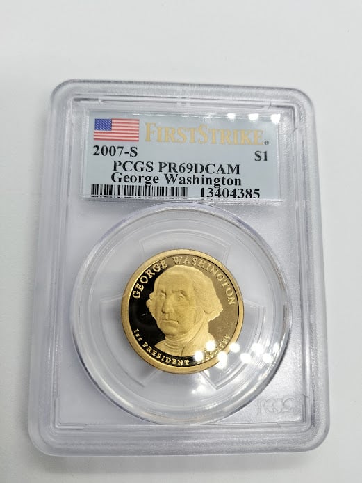 2007年 ジョージ・ワシントン $1 記念硬貨 PR69DCAM 2007年 ジョージ・ワシントン $1 記念硬貨 PR69DCAM