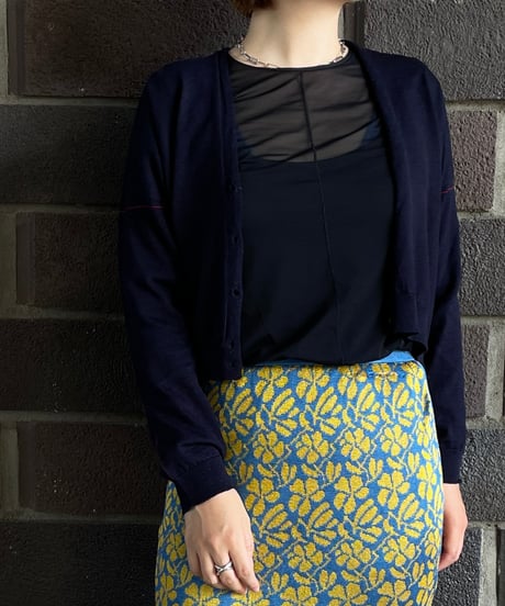 <USED> 21 Cardigan Navy  / LIVIANA CONTI