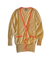 <USED> 09 Beige × Orange Cardigan / HIROMI TSUYOSHI