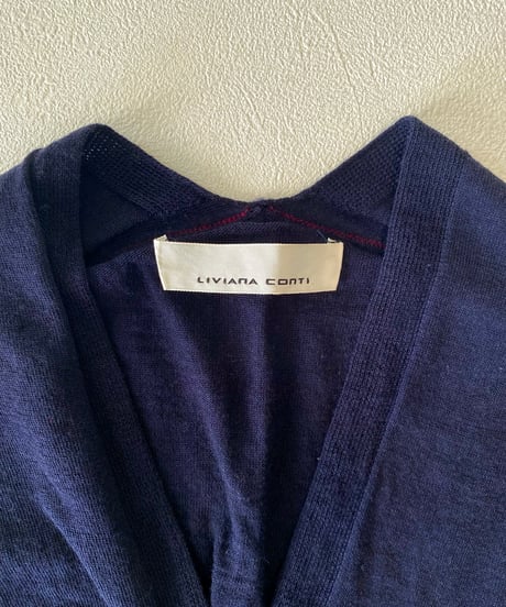 <USED> 21 Cardigan Navy  / LIVIANA CONTI