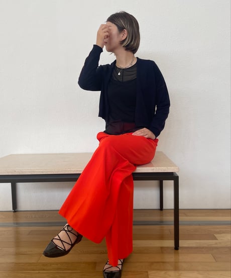 <USED> 21 Cardigan Navy  / LIVIANA CONTI