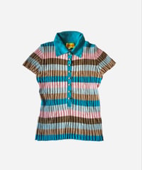 <USED> Multi border poloshirts / Hocomomola de sybilla