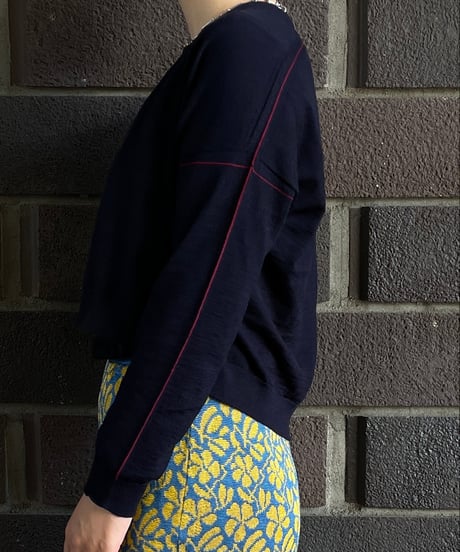 <USED> 21 Cardigan Navy  / LIVIANA CONTI