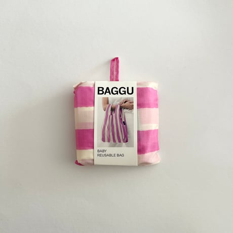 BAGGU Baby ピンクペイントストライプ