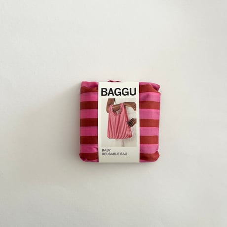 BAGGU Baby ピンク&レッドペイントストライプ