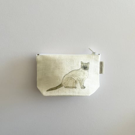 fog linen work イザベルボワノ　ミ二ポーチ　2匹の猫
