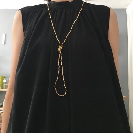 fog linen work ビーズネックレス　シルバー