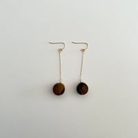 ミタニ木工　ピアス　黒柿