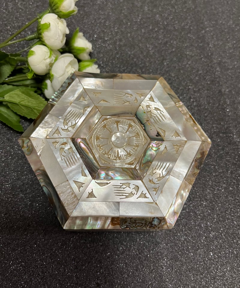 ベツレヘムパール　ジュエリーケース　真珠貝　平和　鳩ハト　ヴィクトリア　六芒星 ベツレヘムパール ジュエリーケース 真珠貝 平和 鳩ハト