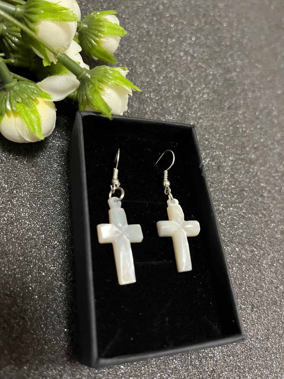 ベツレヘムパール ピアス 十字架 白蝶貝 クロス | sophia333