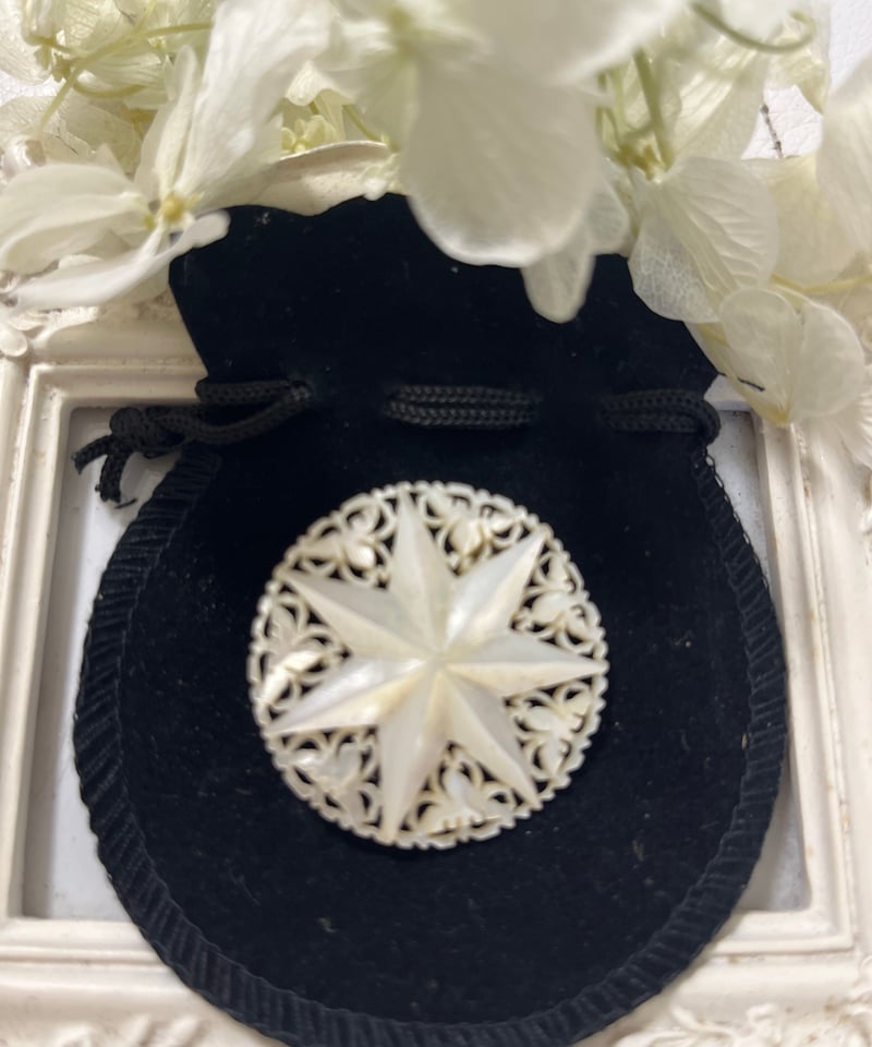 ベツレヘムパール 七芒星 七つ星 ブローチ パール エルサレム | Maison