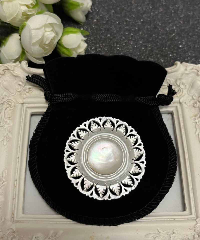 ブローチ　ヴィンテージベツレヘムパール　五芒星ブローチ④　せかほし ヴィンテージベツレヘムパール五芒星ブローチ せかほし ブローチ