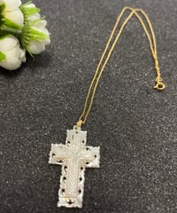 ブローチ ヴィンテージベツレヘムパール 五芒星＆クロスブローチ せか