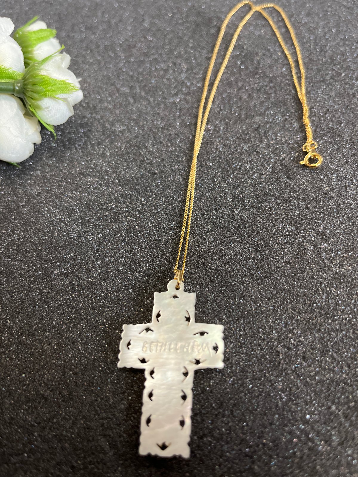 十字架ネックレス 五芒星 クロス ペンダント ベツレヘムパール | sophia333