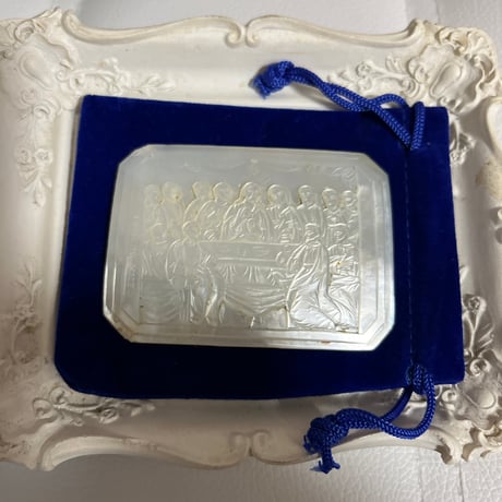 ヴィンテージ キリストの肖像ラグ 洗濯済み ヴィンテージ