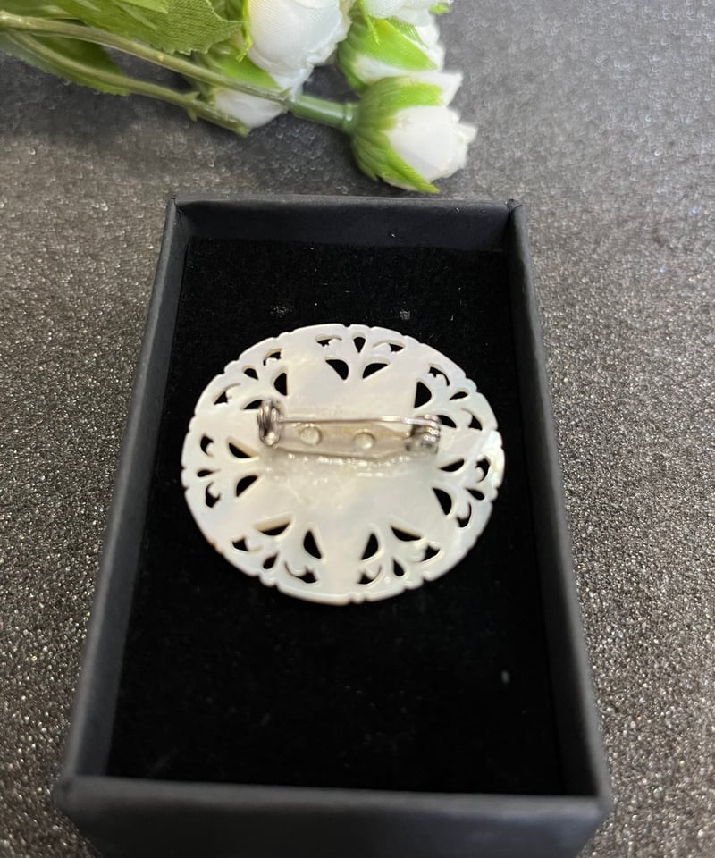 ベツレヘムパール　七芒星　ブローチ　パール ベツレヘムパール（七芒星・ボタン、ブローチ、ペンダントトップ）