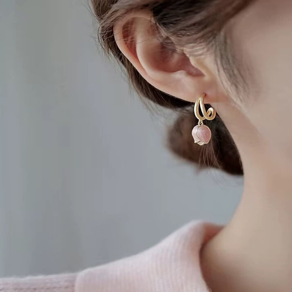 花ピアス 可愛いピアス S925金属アレルギー対応 ピングピアス ゴールド 
