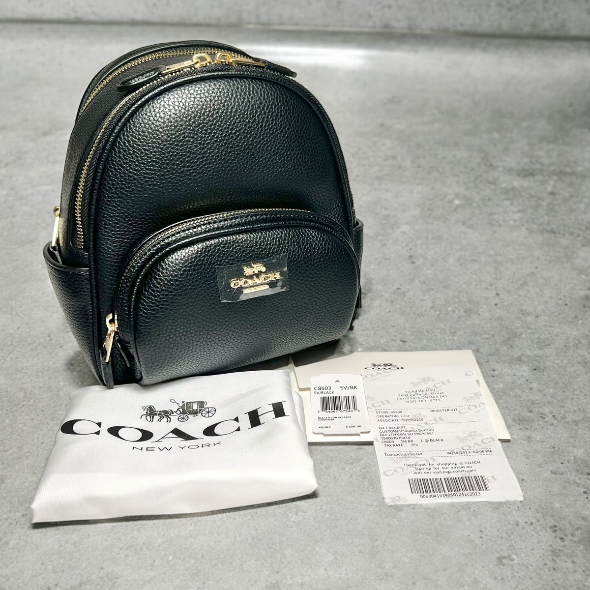 COACH コーチ ミニリュック シグネチャー ブラック | LQEMIE