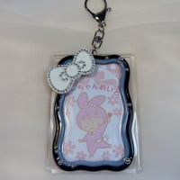 レジン トレカキーホルダーケース (BIGリボン白）①