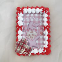 【在庫販売SALE】 チェックうさぎ ホイップデコ①
