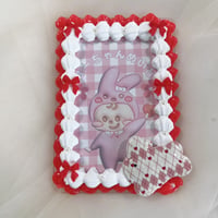 【在庫販売SALE】チェックうさぎ ホイップデコ ②